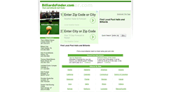 Desktop Screenshot of billiardsfinder.com