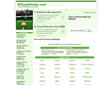 Tablet Screenshot of billiardsfinder.com